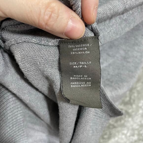 Suzy Shier Women's Gray Oversized Short Sleeve Turtleneck Sweater - Size Medium - Picture 6 of 7